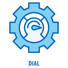 Dial Icon simple and easy to edit for your design elements