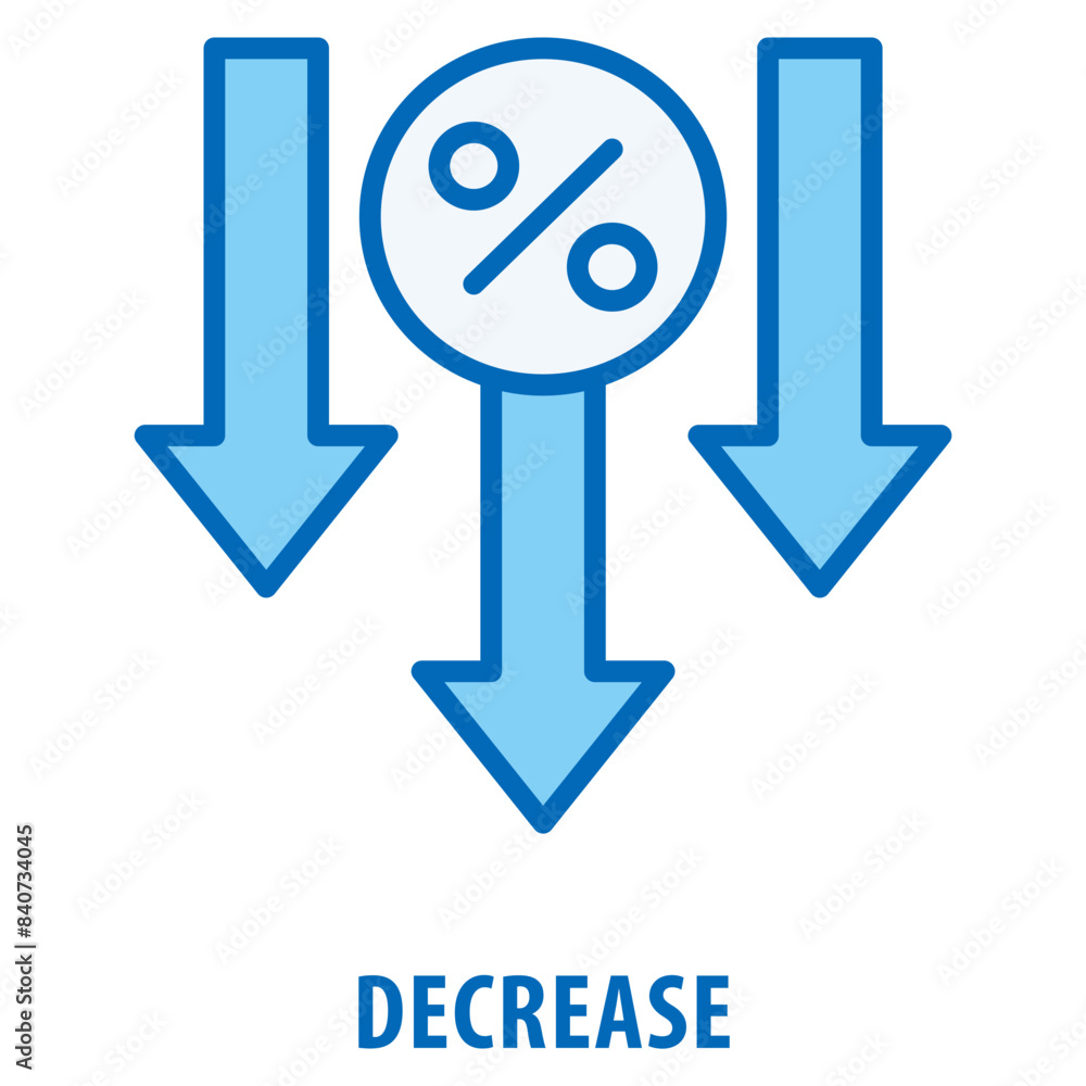 Poster decrease icon simple and easy to edit for your design elements