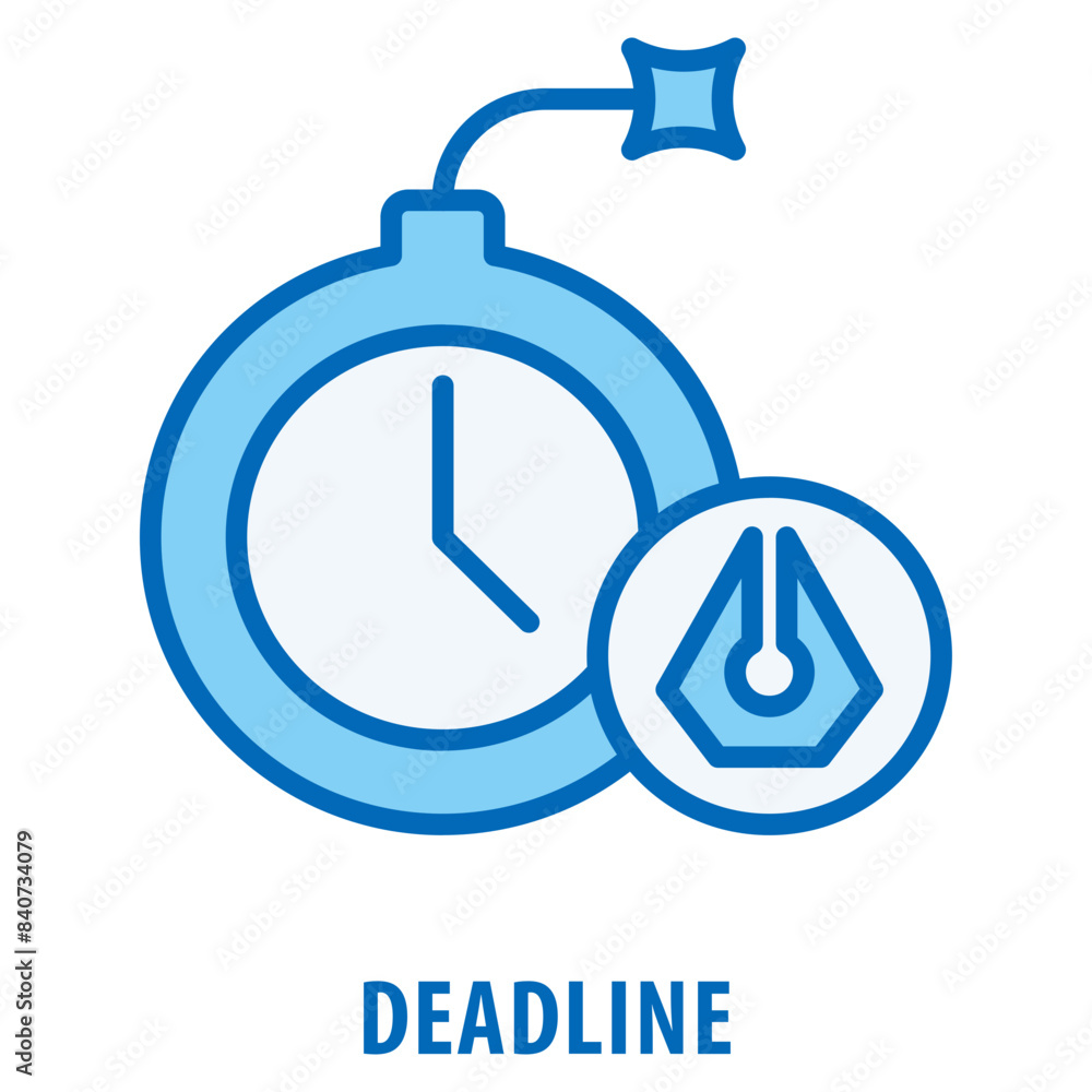 Poster deadline icon simple and easy to edit for your design elements