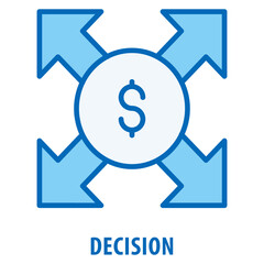 Decision Icon simple and easy to edit for your design elements