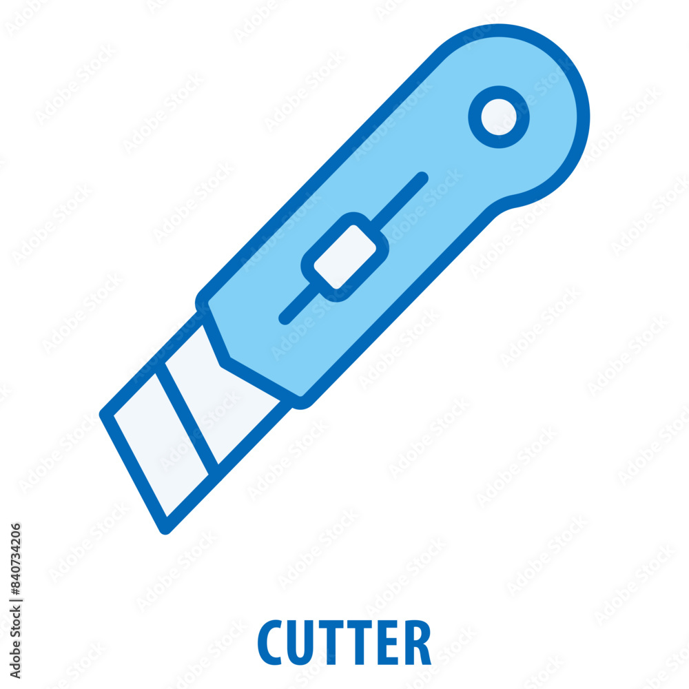 Poster cutter icon simple and easy to edit for your design elements