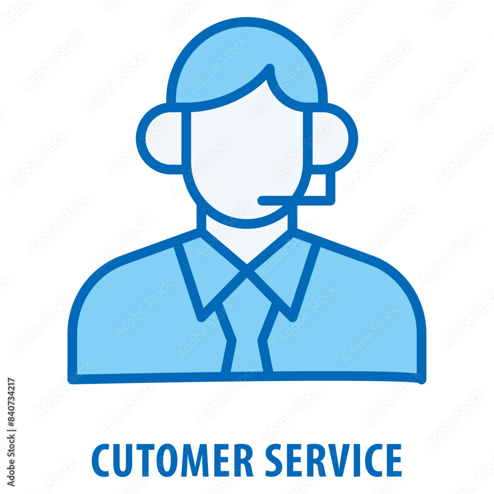 Poster cutomer service icon simple and easy to edit for your design elements