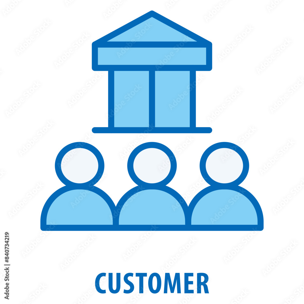 Aufkleber customer icon simple and easy to edit for your design elements