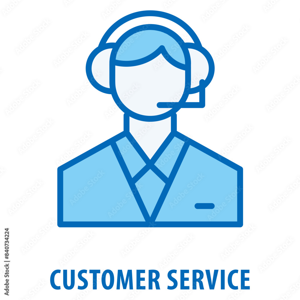 Poster customer service icon simple and easy to edit for your design elements