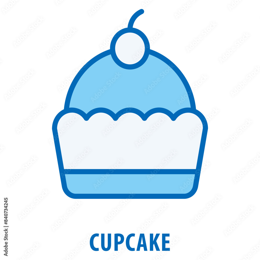 Poster cupcake icon simple and easy to edit for your design elements