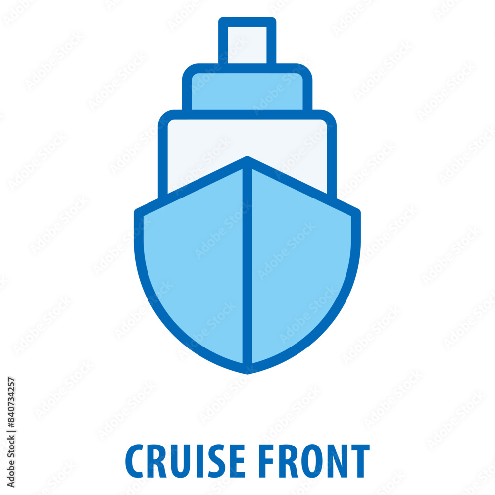 Aufkleber cruise front icon simple and easy to edit for your design elements