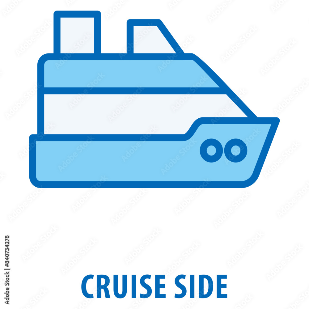 Aufkleber cruise side icon simple and easy to edit for your design elements