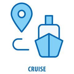 Obraz premium Cruise Icon simple and easy to edit for your design elements