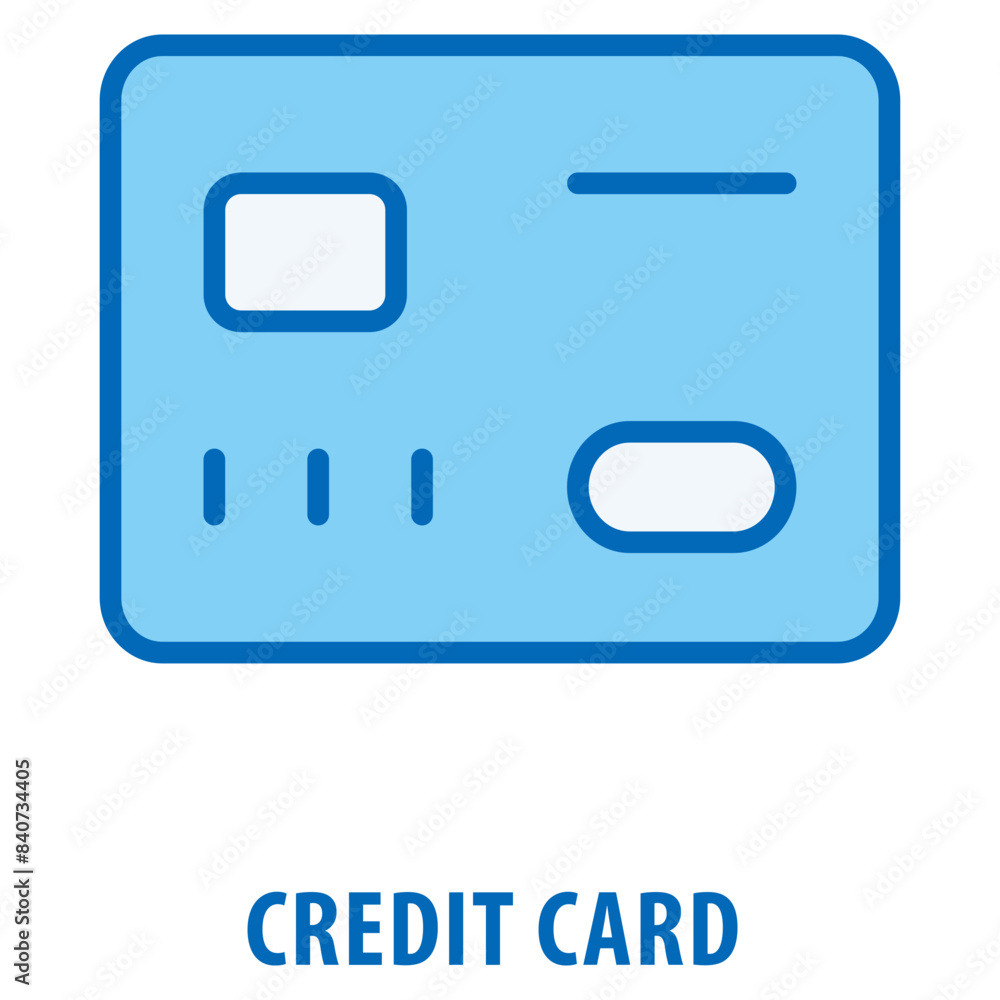 Poster credit card icon simple and easy to edit for your design elements