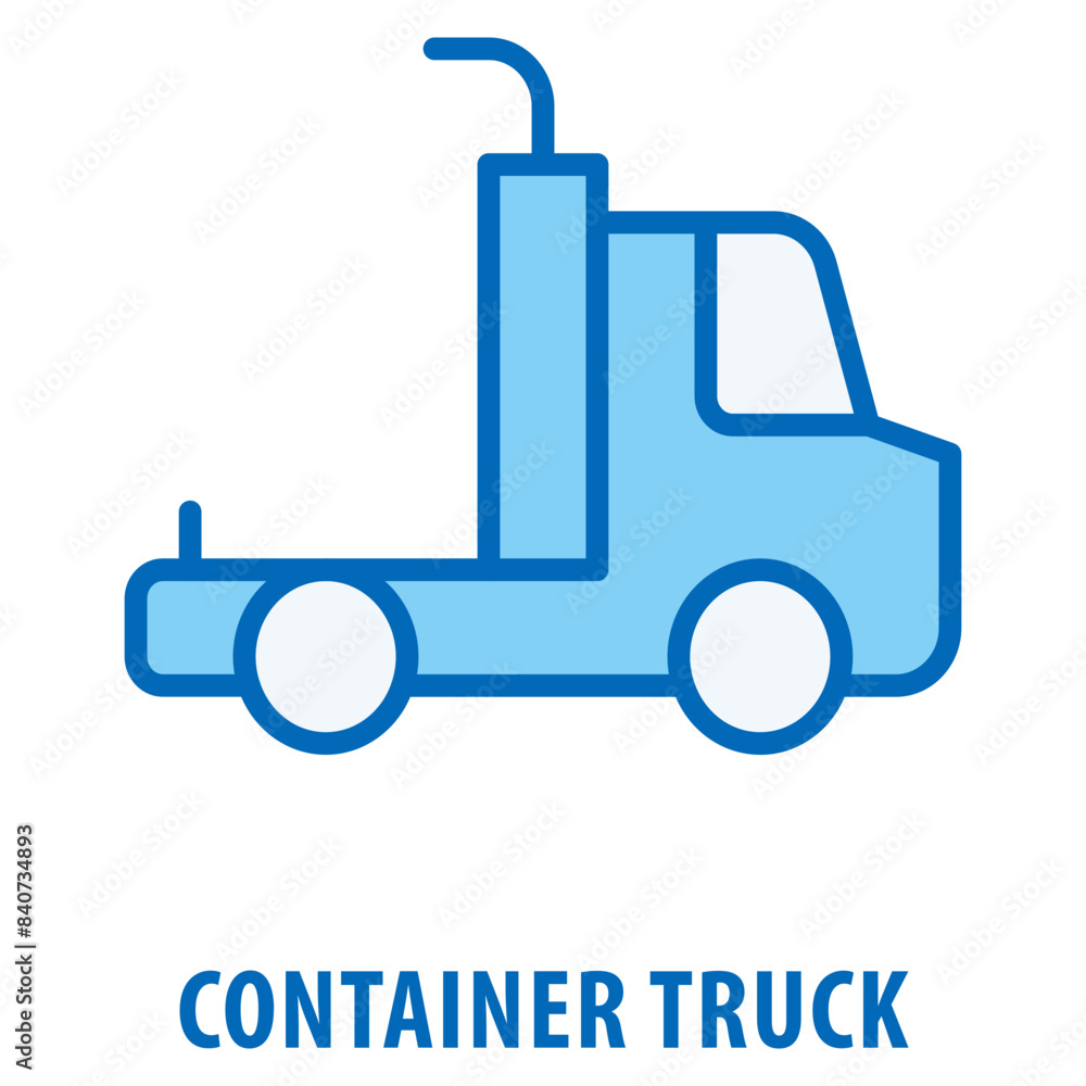Poster container truck icon simple and easy to edit for your design elements