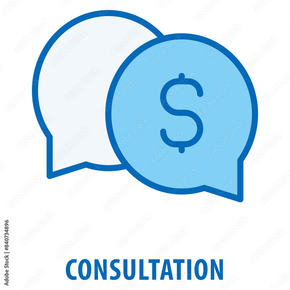 Poster consultation icon simple and easy to edit for your design elements