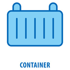 Obraz premium Container Icon simple and easy to edit for your design elements