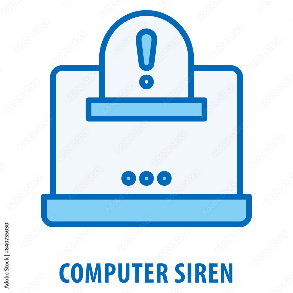 Poster computer siren icon simple and easy to edit for your design elements