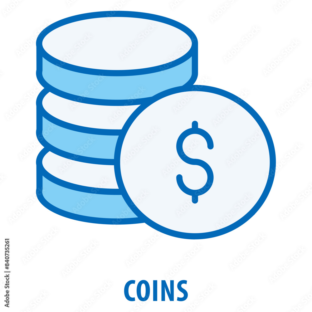 Poster coins icon simple and easy to edit for your design elements