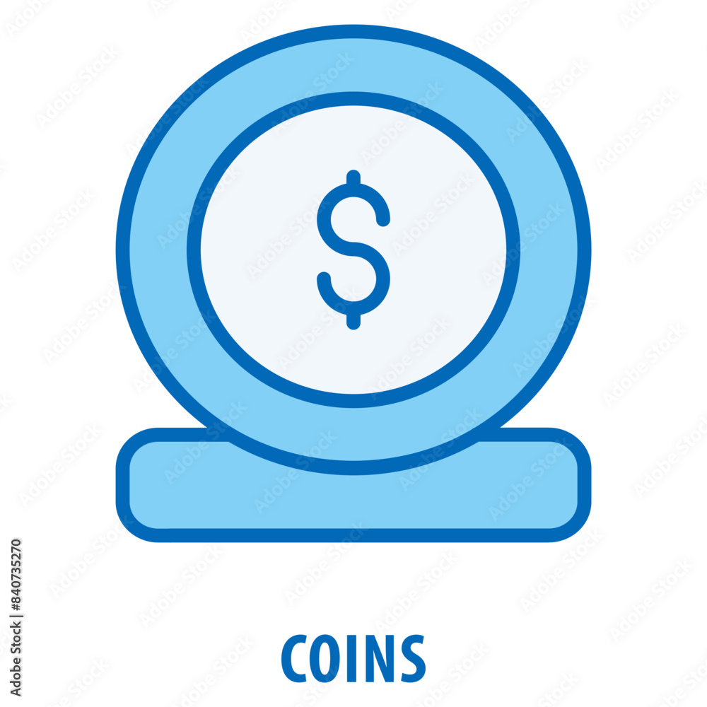 Poster coins icon simple and easy to edit for your design elements