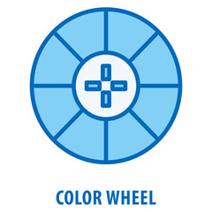 Fototapeta premium Color Wheel Icon simple and easy to edit for your design elements