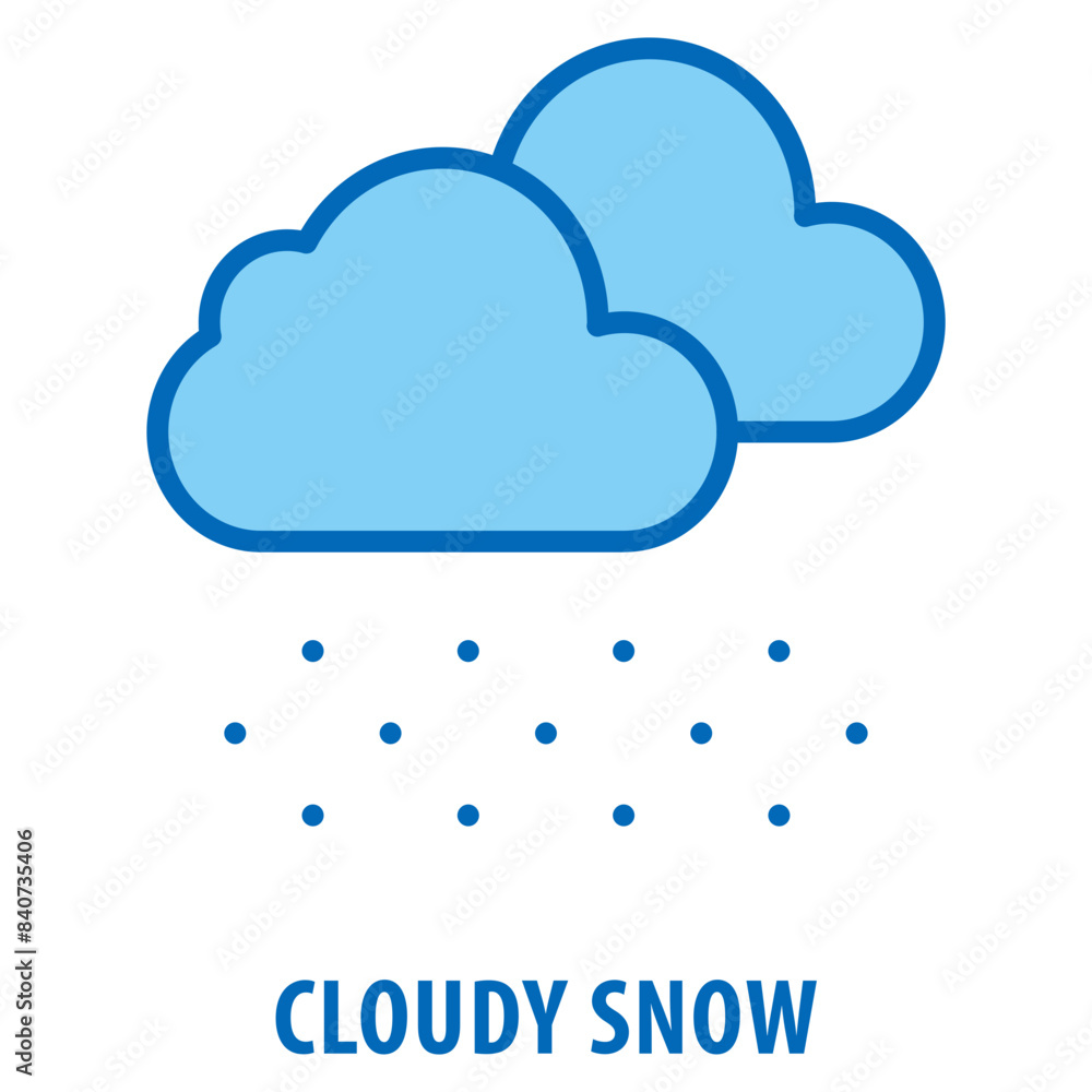 Poster cloudy snow icon simple and easy to edit for your design elements