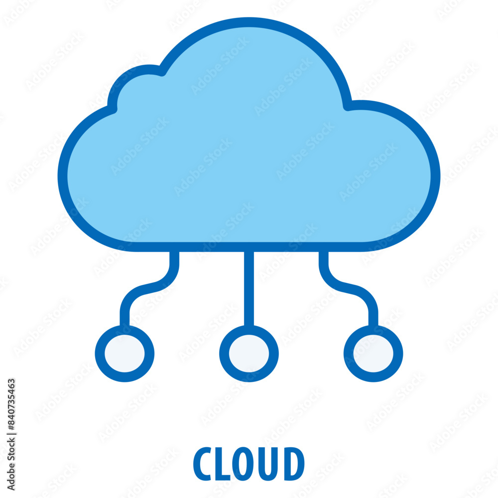 Aufkleber cloud icon simple and easy to edit for your design elements
