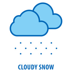 Cloudy Snow Icon simple and easy to edit for your design elements