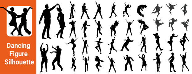 Dancing Figure Silhouette, silhouette, vector, people, woman, dance, dancing, athlete, action, silhouettes, dancer
