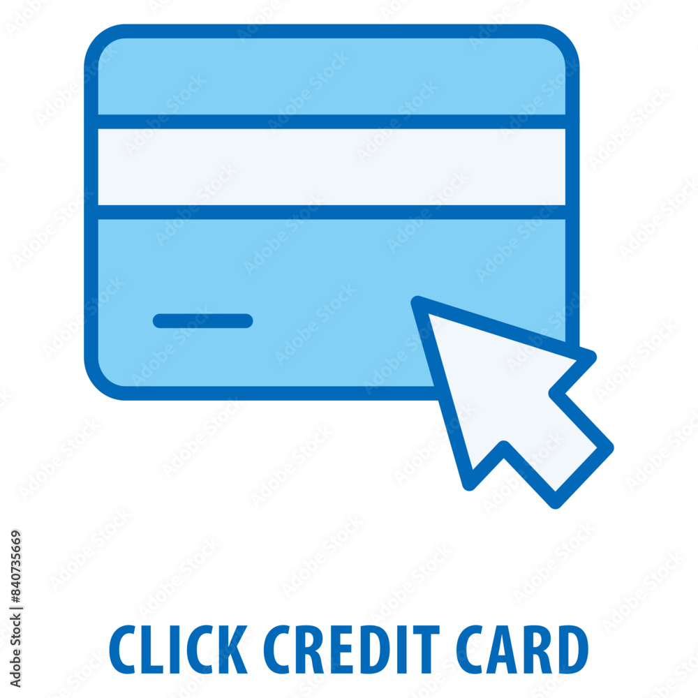 Poster click credit card icon simple and easy to edit for your design elements