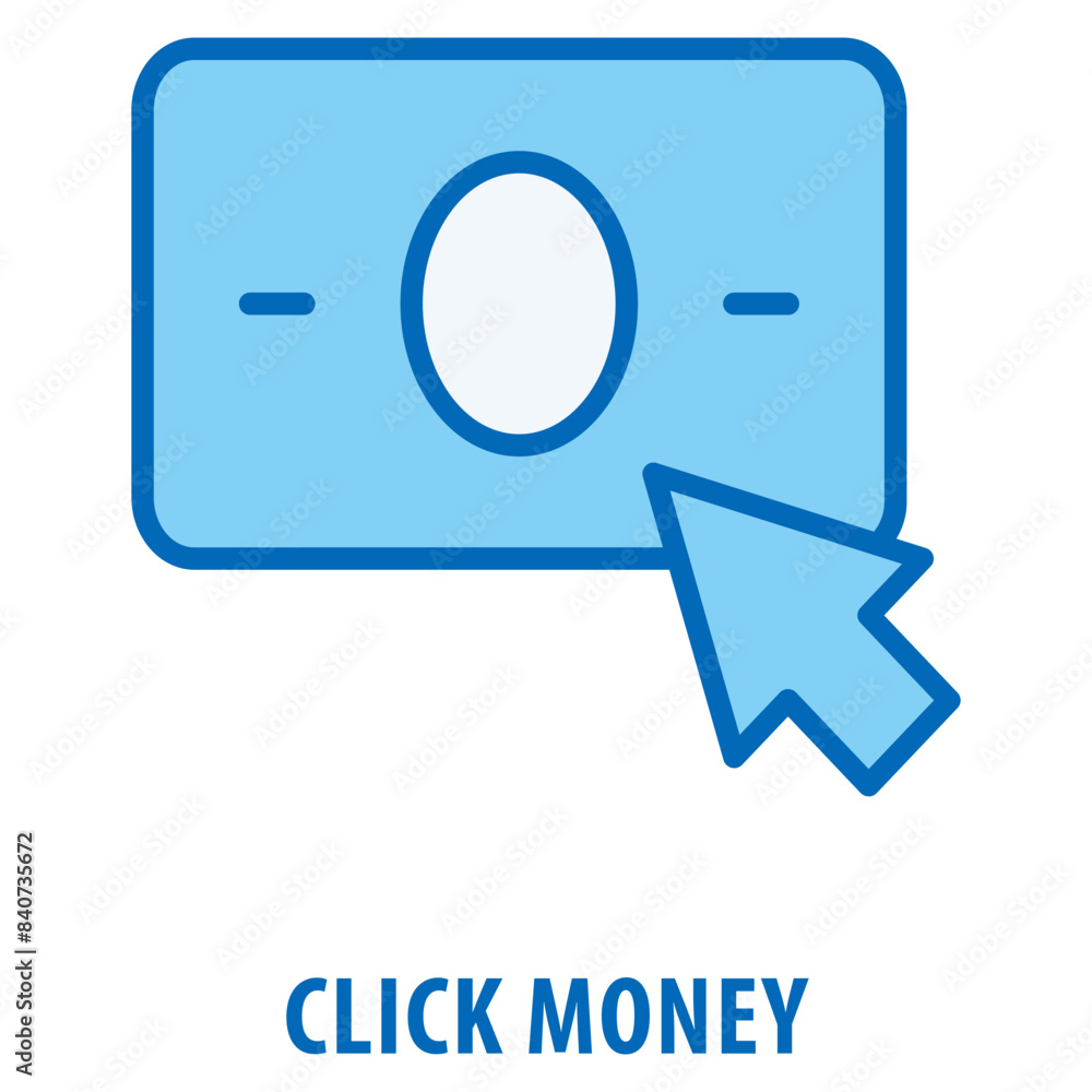 Aufkleber click money icon simple and easy to edit for your design elements