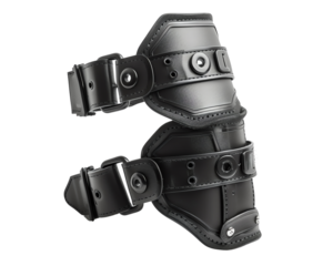 High-quality black knee pad designed for superior protection and support during intense physical activities. Ideal for sports and outdoor adventures.