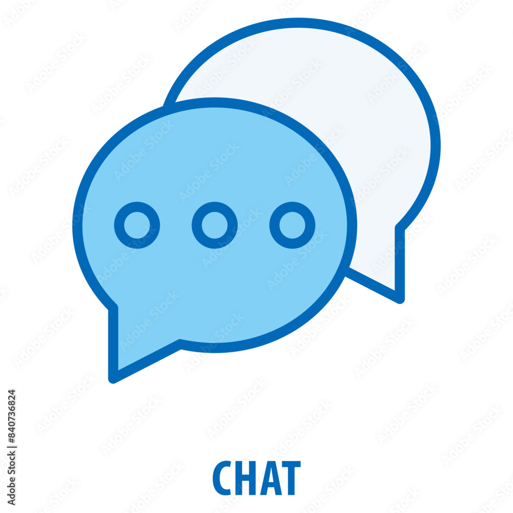 Poster chat icon simple and easy to edit for your design elements
