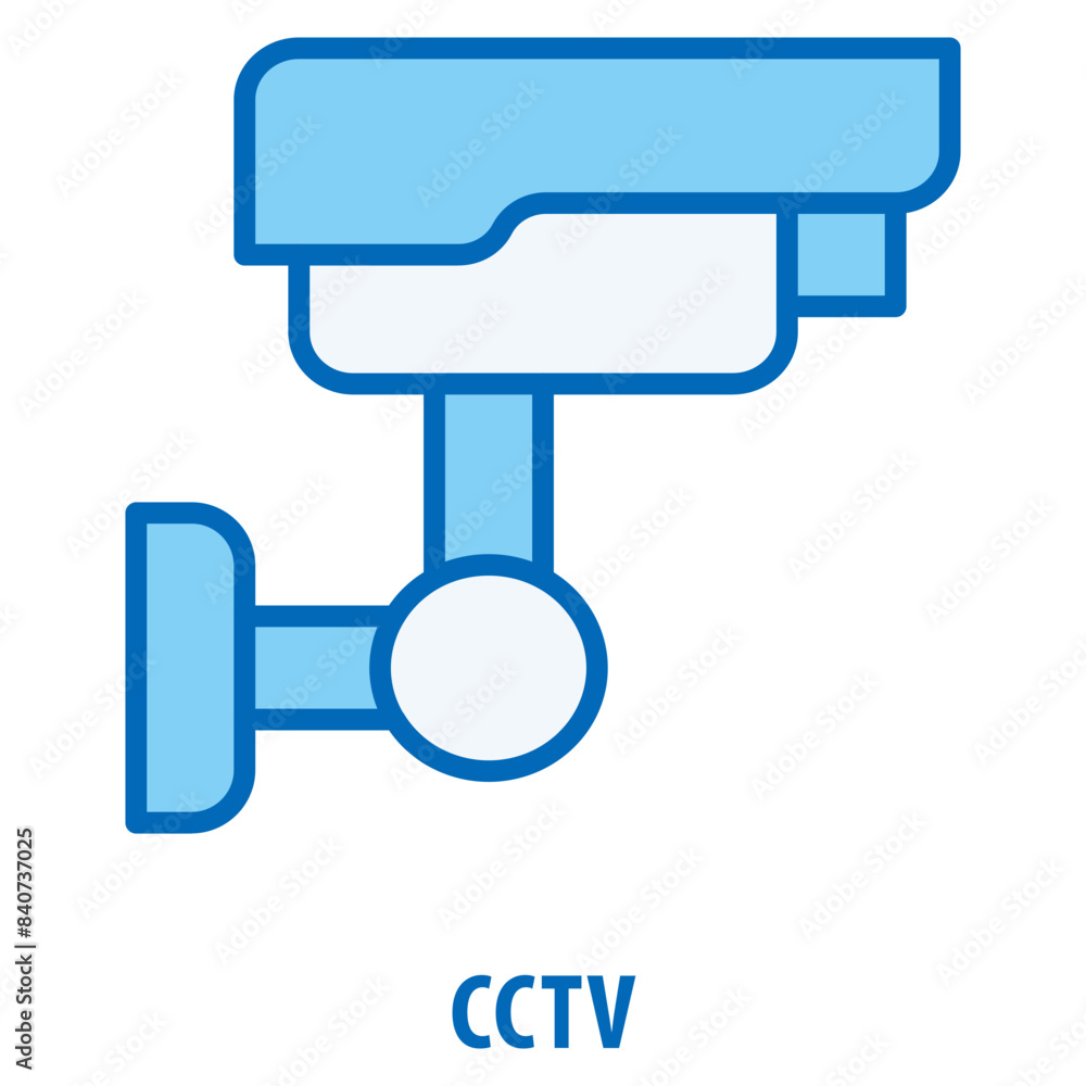 Poster cctv icon simple and easy to edit for your design elements