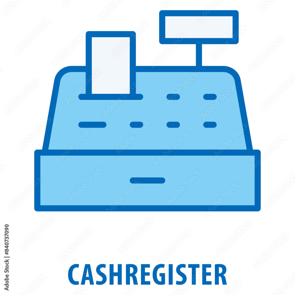 Poster Cashregister Icon simple and easy to edit for your design elements