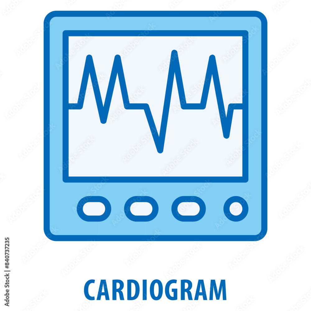Poster cardiogram icon simple and easy to edit for your design elements