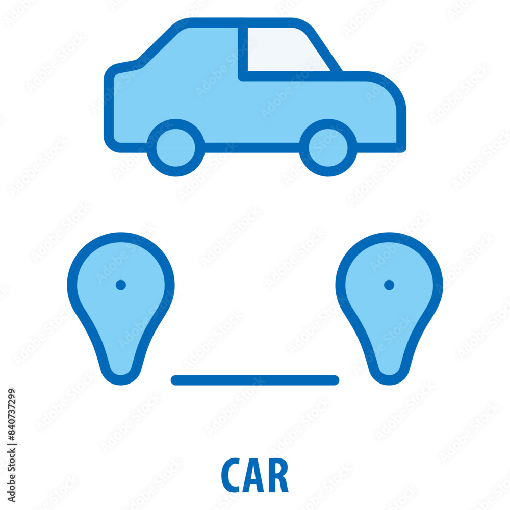 Poster car icon simple and easy to edit for your design elements