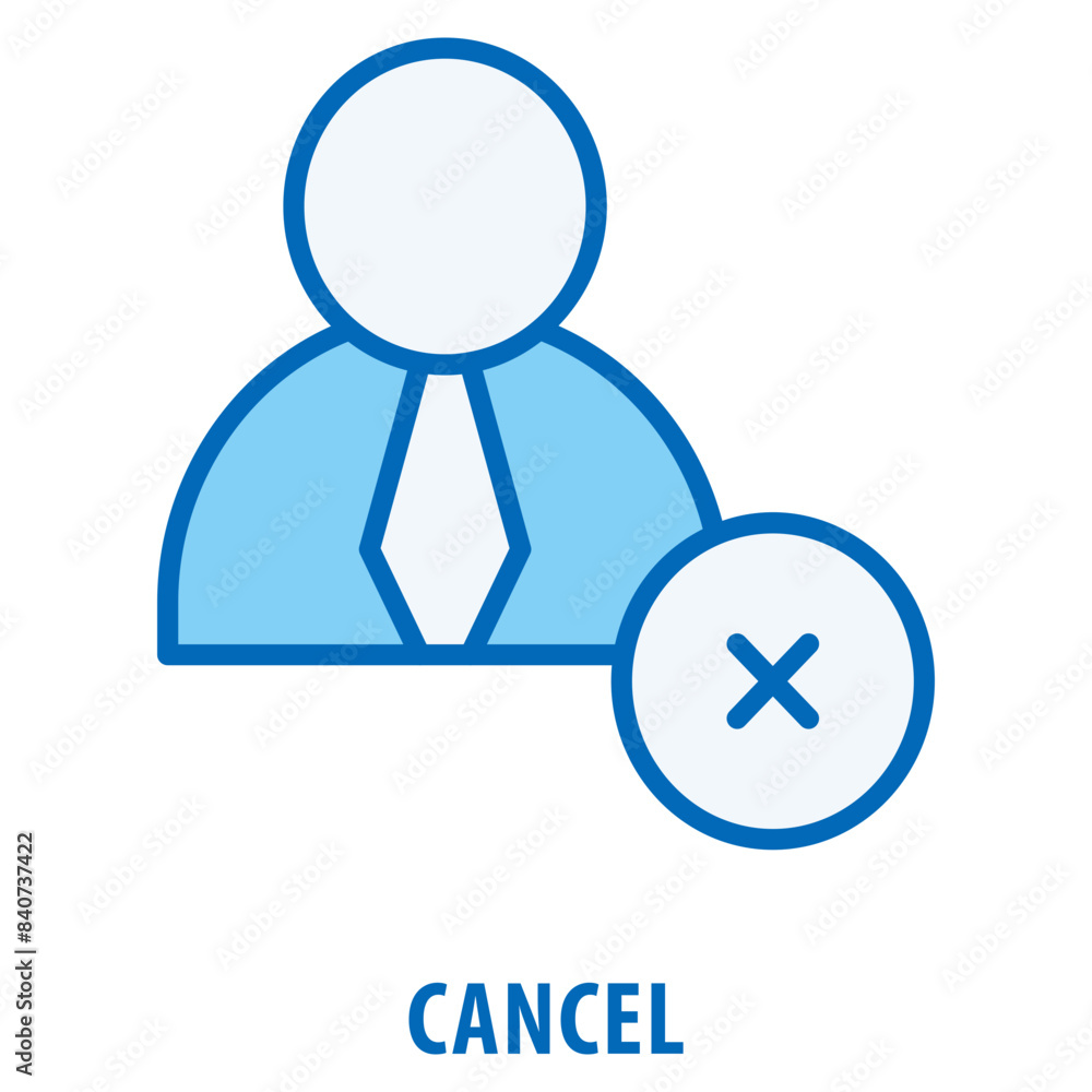 Poster cancel icon simple and easy to edit for your design elements