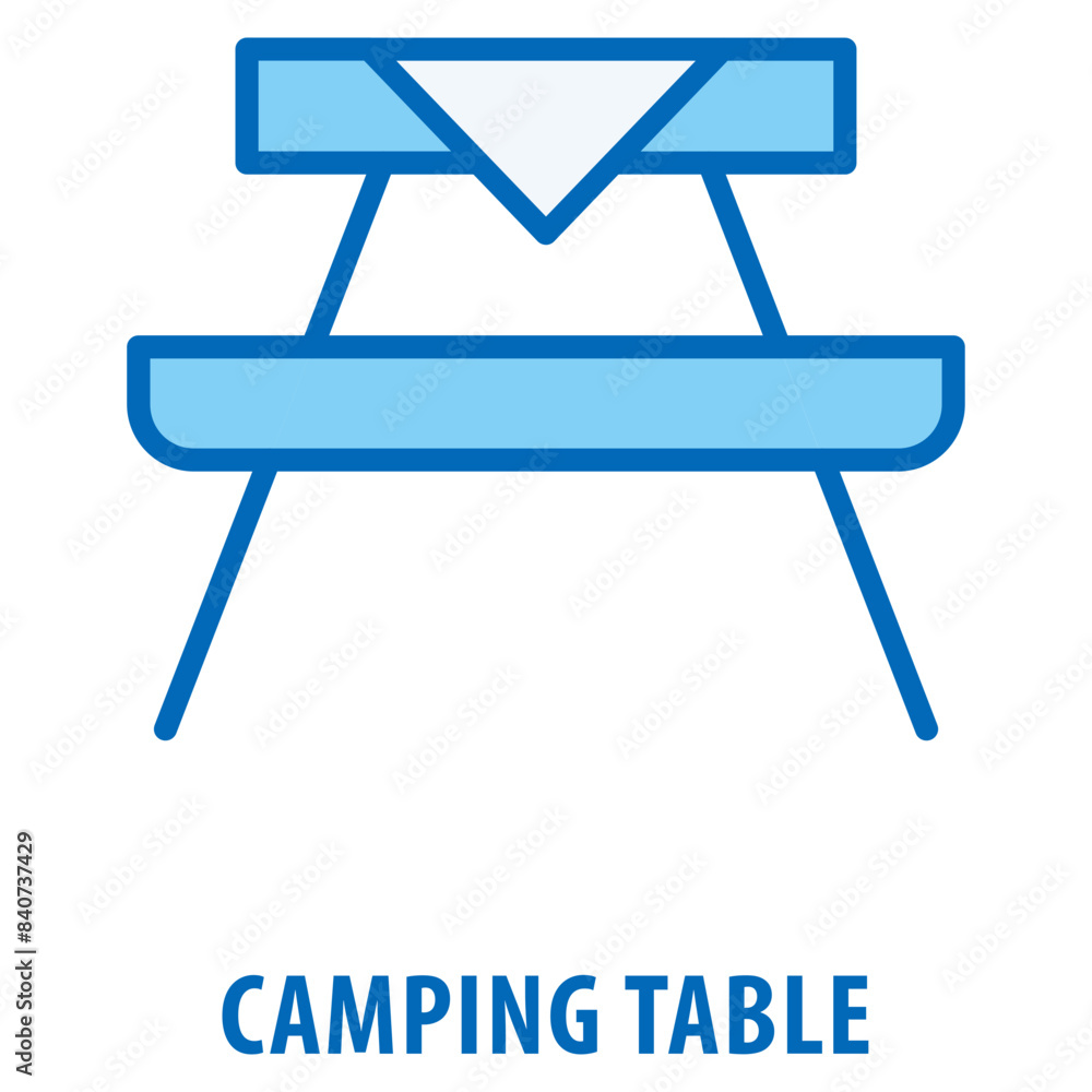Poster camping table icon simple and easy to edit for your design elements