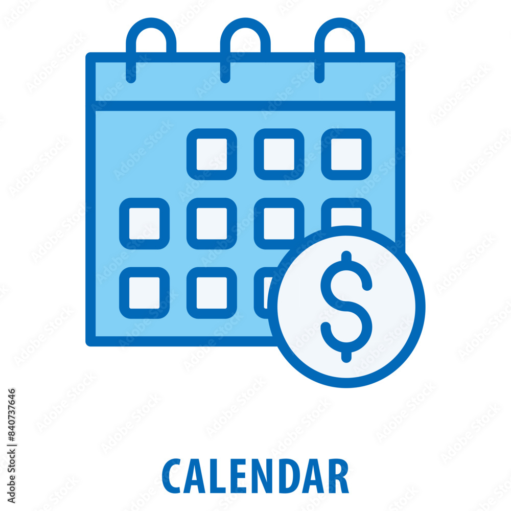 Poster calendar icon simple and easy to edit for your design elements