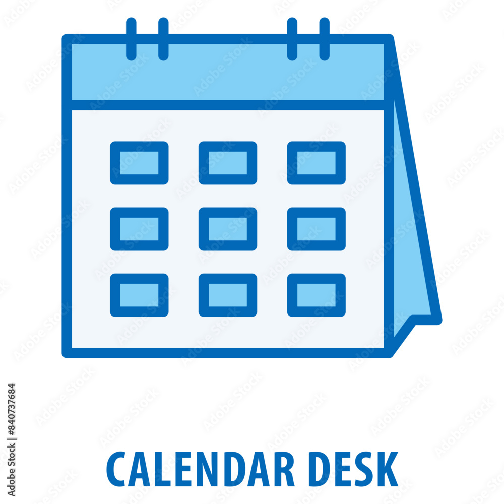 Poster calendar desk icon simple and easy to edit for your design elements