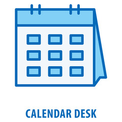 calendar desk Icon simple and easy to edit for your design elements