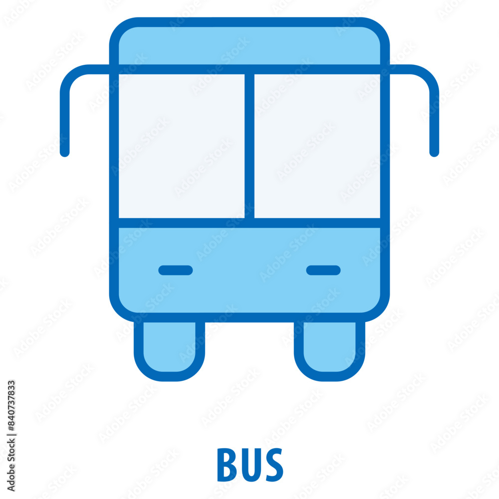 Poster bus icon simple and easy to edit for your design elements