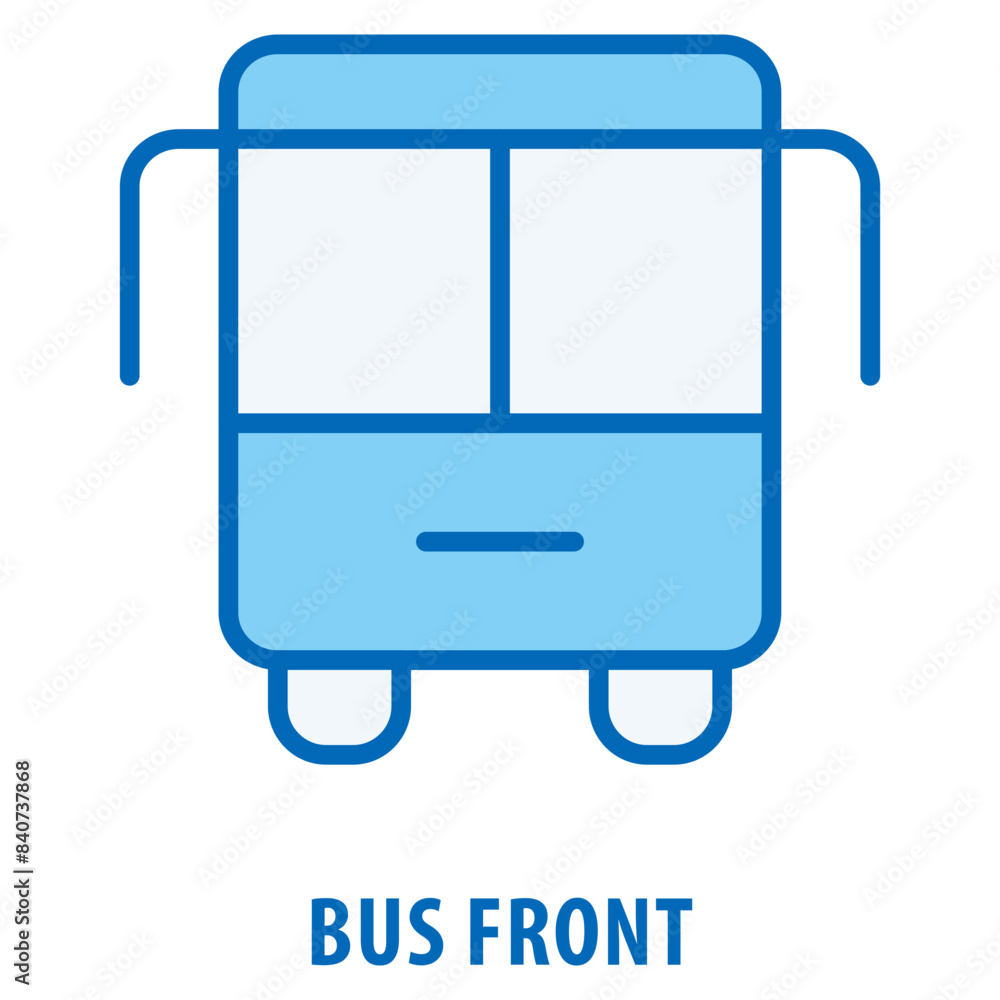 Poster bus front icon simple and easy to edit for your design elements