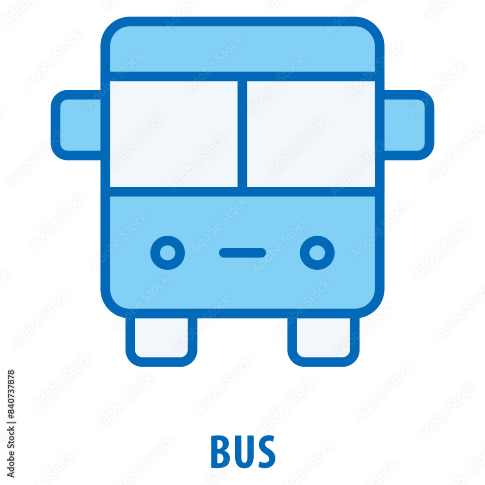 Poster bus icon simple and easy to edit for your design elements
