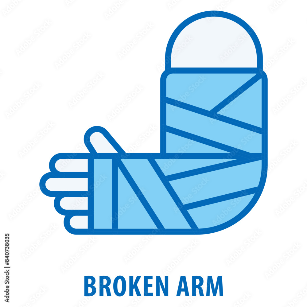 Aufkleber broken arm icon simple and easy to edit for your design elements
