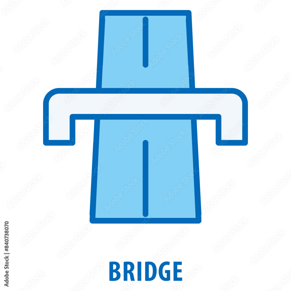 Poster bridge icon simple and easy to edit for your design elements