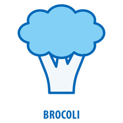 Brocoli Icon simple and easy to edit for your design elements