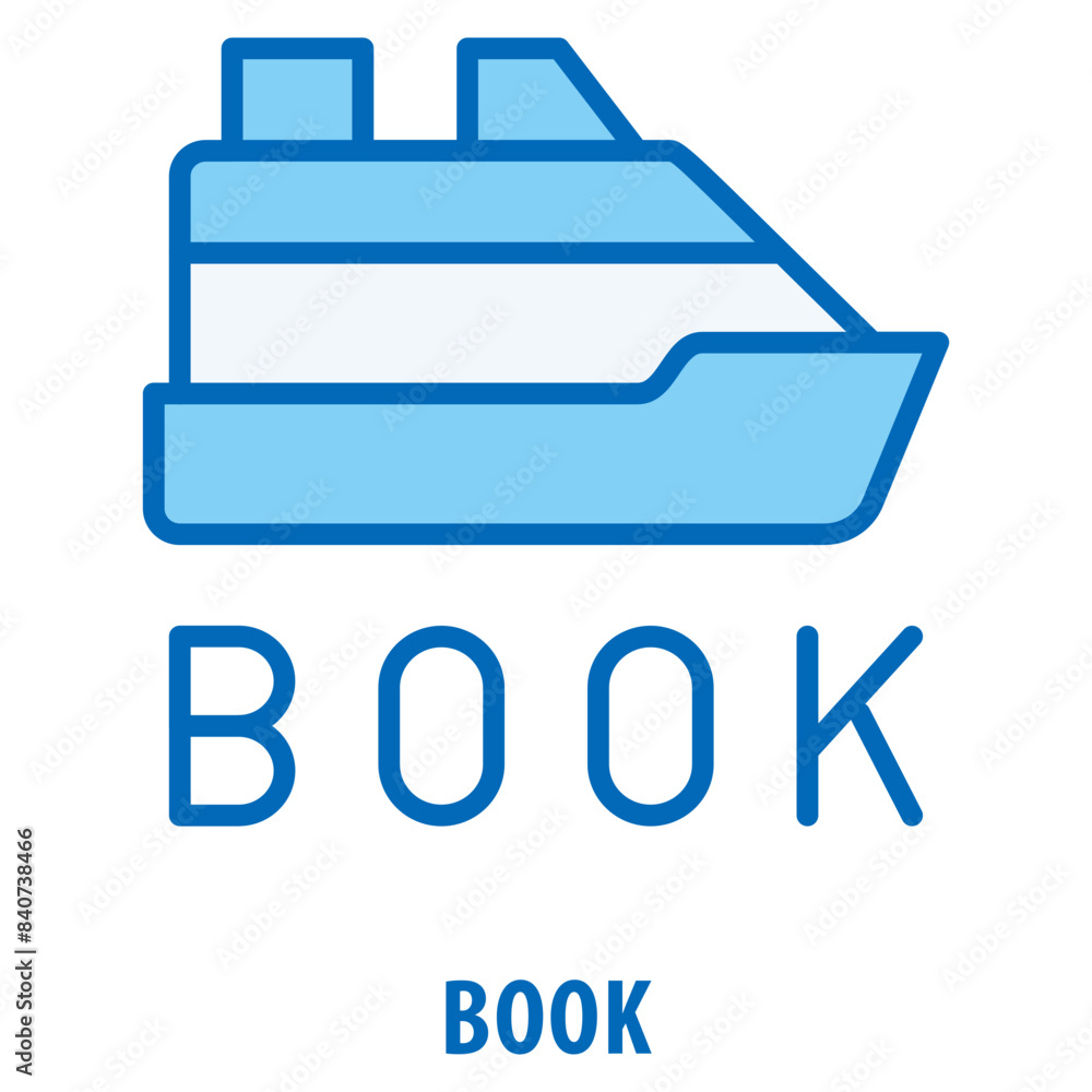 Aufkleber book icon simple and easy to edit for your design elements
