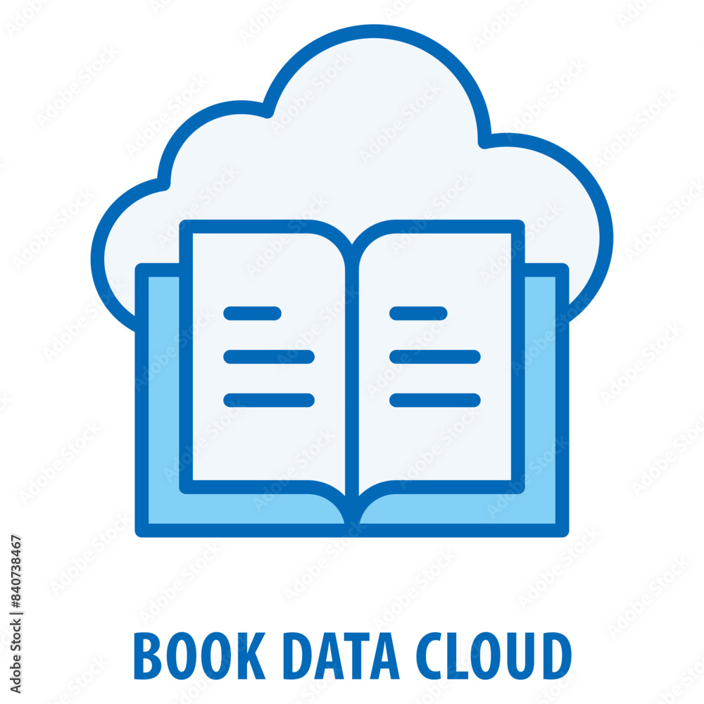 Poster book data cloud icon simple and easy to edit for your design elements