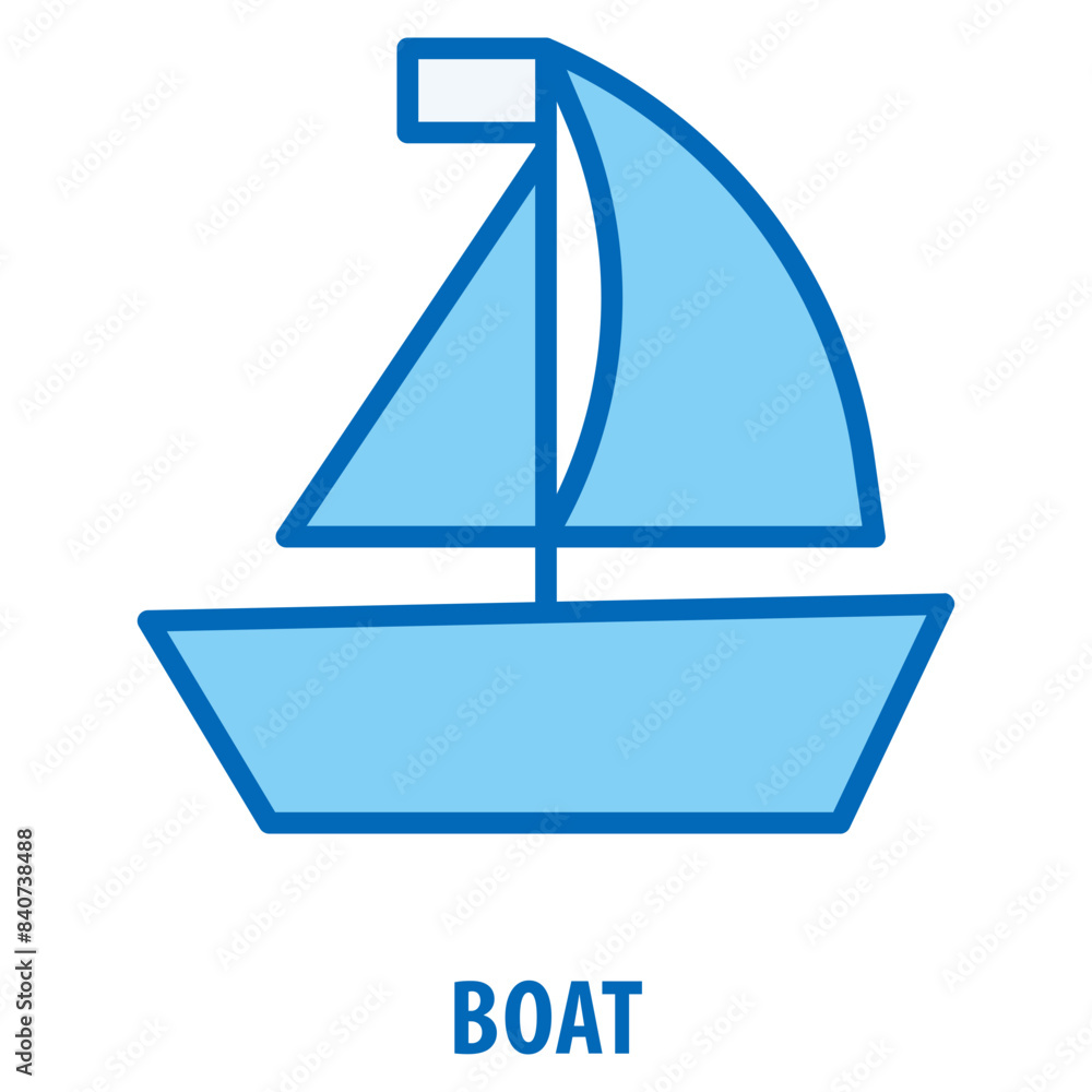 Poster boat icon simple and easy to edit for your design elements