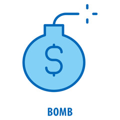 Bomb Icon simple and easy to edit for your design elements