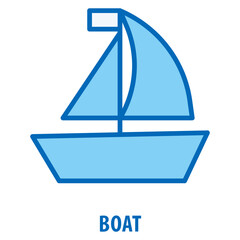 Boat Icon simple and easy to edit for your design elements