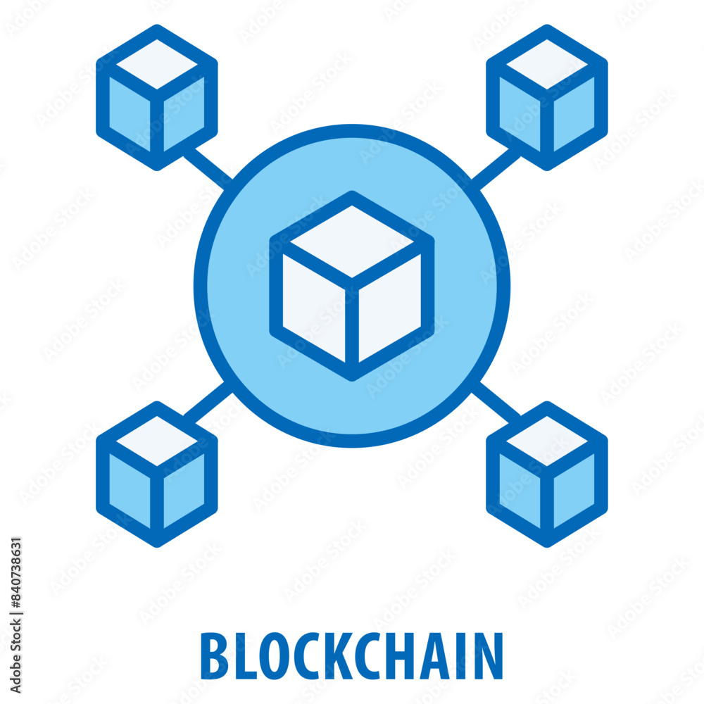 Aufkleber blockchain icon simple and easy to edit for your design elements
