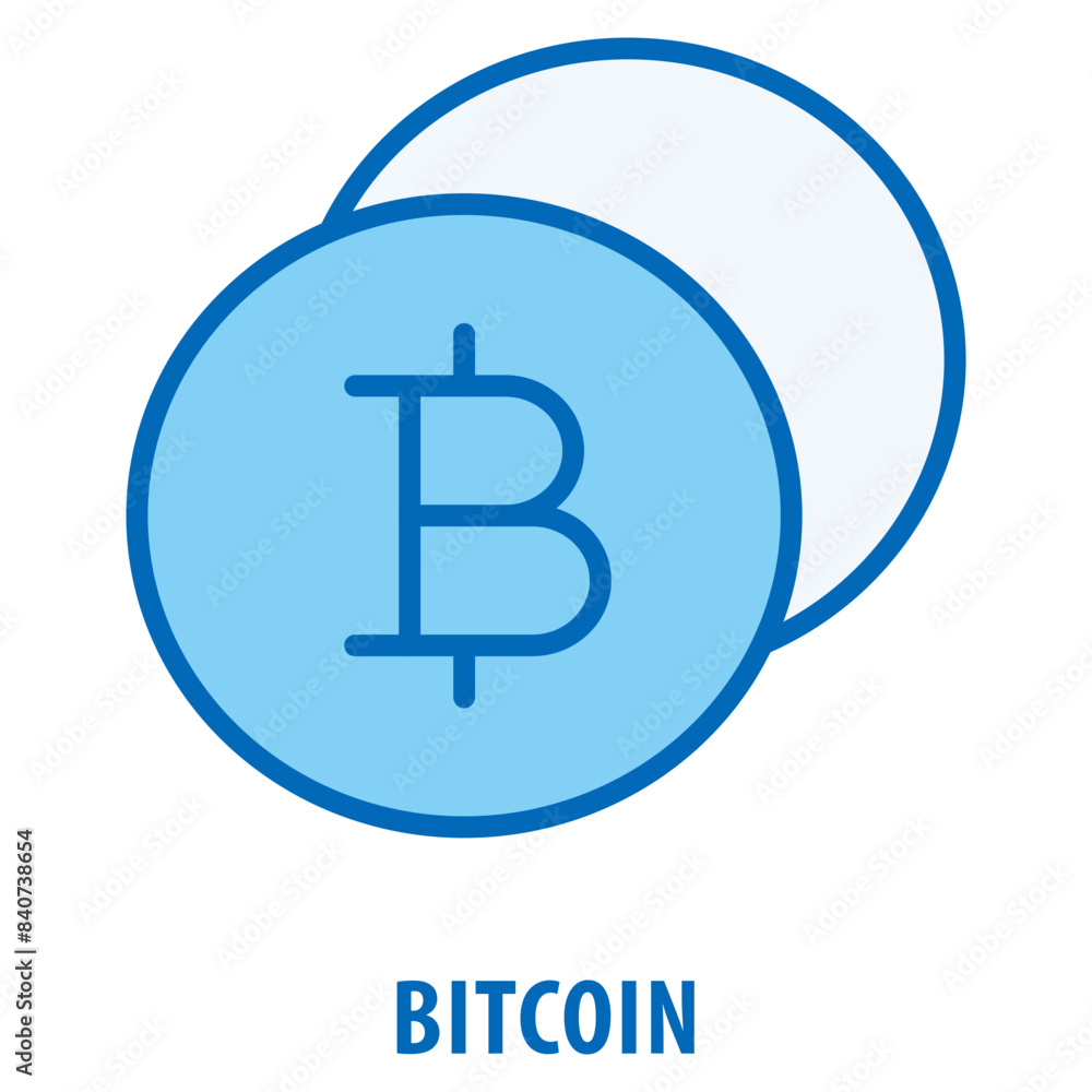 Poster bitcoin icon simple and easy to edit for your design elements